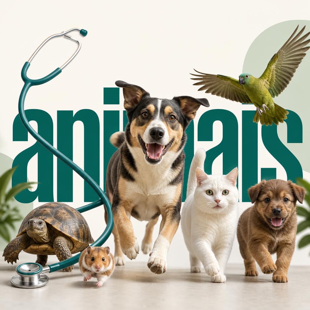 Animais correndo juntos — Clínica Animals